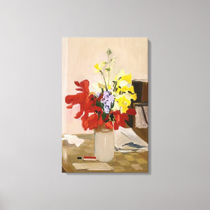 Lienzo Fairfield Porter - ANEMONE Y DAFFODIL 1965