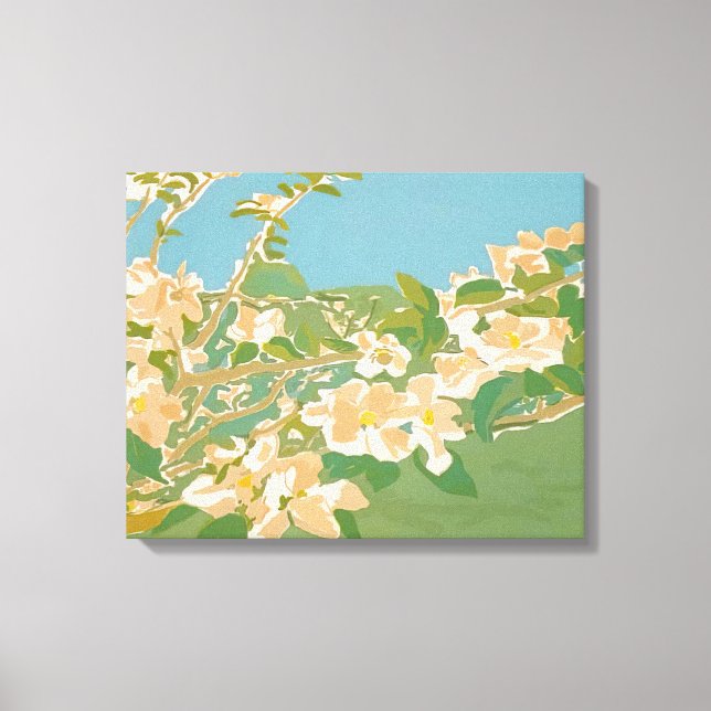 Lienzo Fairfield Porter - APPLE BLOSSOMS II 1974 (Anverso)