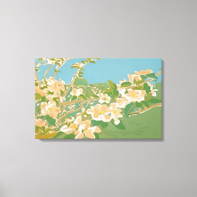 Lienzo Fairfield Porter - APPLE BLOSSOMS II 1974 (Anverso)