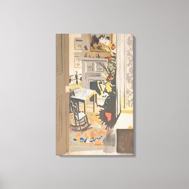 Lienzo Fairfield Porter - EL ÁRBOL NAVIDAD 1971 (Anverso)