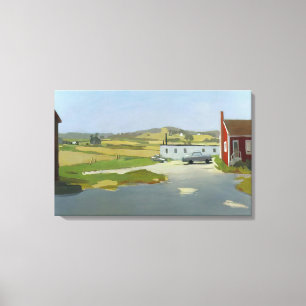 Lienzo Fairfield Porter - LONG ISLAND LANDSCAGE CON RED