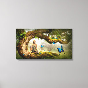 Lienzo Fairyland y Butterflies