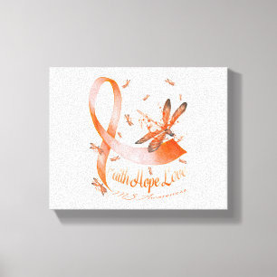 Lienzo Faith Hope Love MS Awareness Dragonfly
