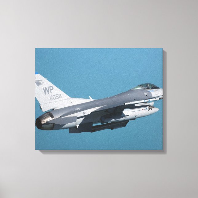 Lienzo Falcon de combate F-16 en vuelo (Anverso)