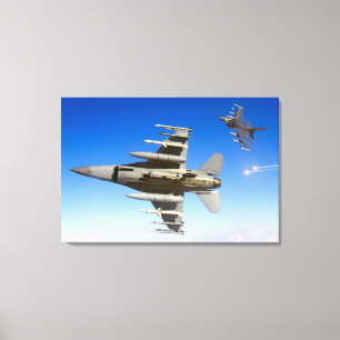 Lienzo FALCON DE COMBATE F-16C 24x36