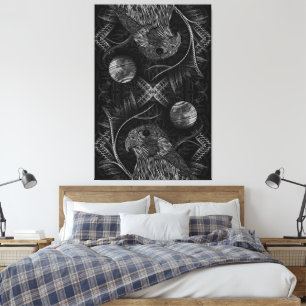 Lienzo Falcon Full Moon