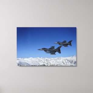 Lienzo Falcons que luchan del F-16 de la fuerza aérea de