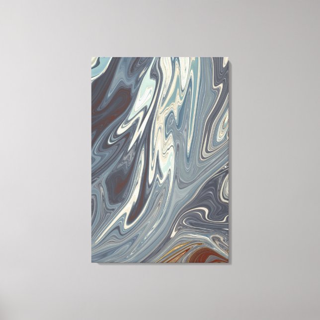 Lienzo Fallen Waves Art | Mejor pintura abstracta moderna (Anverso)