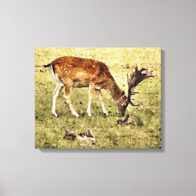 LIENZO FALLOW DEER (Anverso)