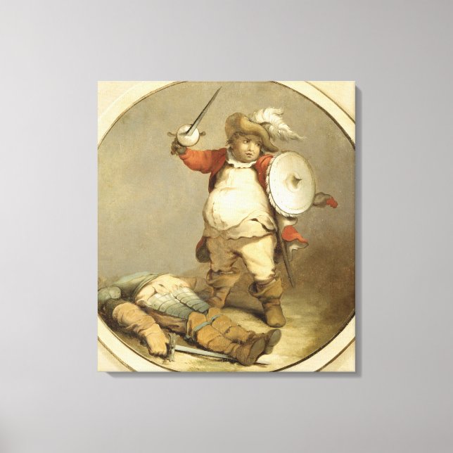 Lienzo Falstaff con el cuerpo de Hotspur, c.1786 (aceite  (Anverso)