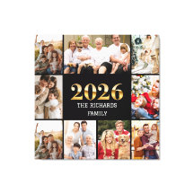 Familia 2026 Colage de Fotos Personalizado Nombre 