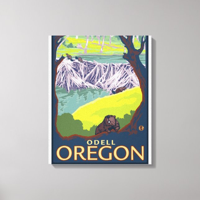 Lienzo Familia Beaver - Odell, Oregon (Anverso)