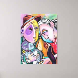 Lienzo Familia De Cercanías - Estilo Art - Pintura Origin