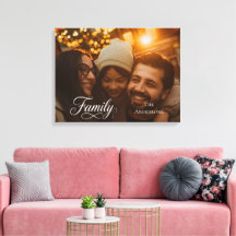 Familia de Escritura Moderna Foto Personalizada No