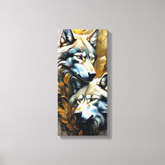 Lienzo Familia de lobos (Anverso)