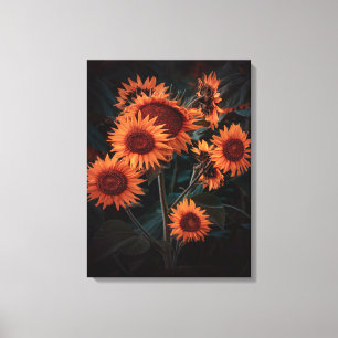 Lienzo Familia Girasol - Agradable regalo de cumpleaños