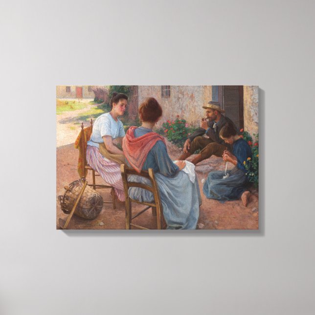 Lienzo Familia italiana tradicional (Italia antigua) (Anverso)