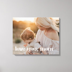 Lienzo Familia personalizada moderna de foto completa "Te