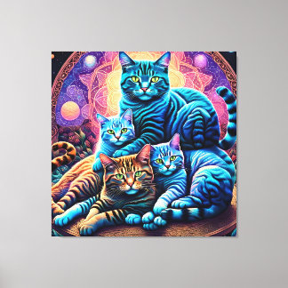 Lienzo Familia Veranda Cat