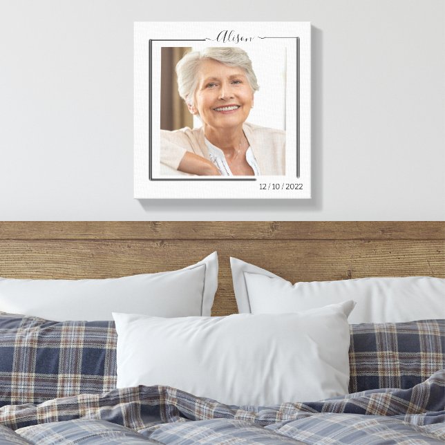 Lienzo Family Personalized Photo and Text Typography (Insitu(Dormitorio))