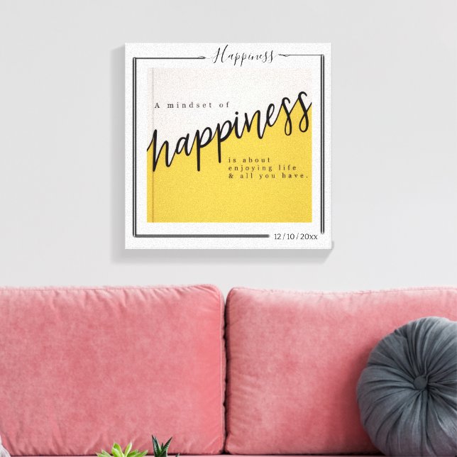 Lienzo Family Personalized Photo and Text Typography (Insitu (Sala de estar))