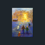 Lienzo Family Time<br><div class="desc">A family of Tri,  White and Sable rough collies walking through snow with their people.  CWB logo is on the woman's jacket. Family time was created for and donated to ColliesWithoutBorders by www.fostermoments.com. 

Every purchase helps a collie in need.  To learn more about our organization visit our website www.ColilesWithoutBorders.org</div>