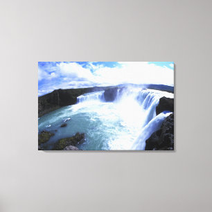 Lienzo Famosa caída de Jodafoss en el centro norte de Isl