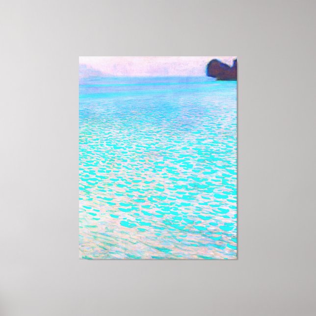 Lienzo Famosa pintura de Gustav Klimt en Attersee. (Anverso)