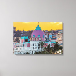 Lienzo Famoso hotel de lujo Hotel Negresco en Niza Franci