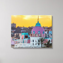 Lienzo Famoso hotel de lujo Hotel Negresco en Niza Franci