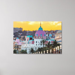 Lienzo Famoso hotel de lujo Hotel Negresco en Niza Franci