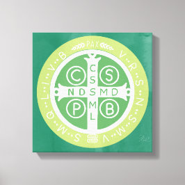 Lienzo Fancy Benedictine Cross No. 2 Green