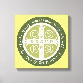 Lienzo Fancy Benedictine Cross No. 3 Green