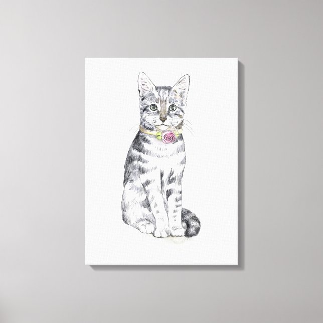 Lienzo Fancy Tabby Cat (Anverso)