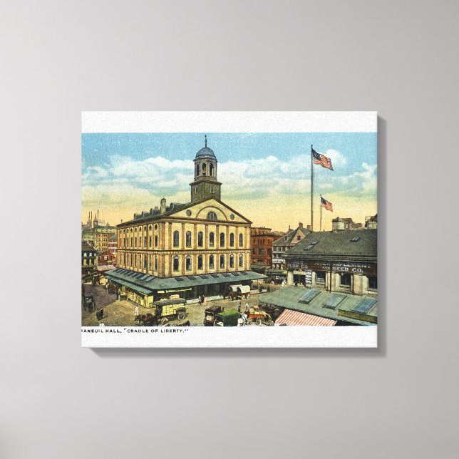 Lienzo Faneuil Hall View, la cuna de la libertad (Anverso)