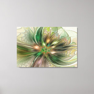 Lienzo Fantasía abstracta moderna y colorida Flor fractal