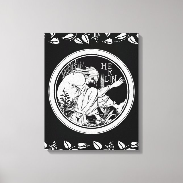 Lienzo Fantasía Art Nouveau de Merlin (Anverso)