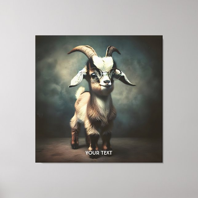 Lienzo Fantasía Cute Gracioso Bebé Cabra (Anverso)