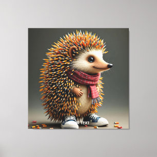 Lienzo Fantasía Cute Hedgehog Agujas negras