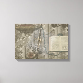 Lienzo Fantasía de Clarinet Steampunk