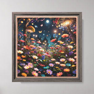 Lienzo Fantasía de jardín encantada - Flor nocturna mágic