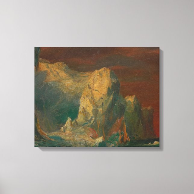 Lienzo Fantasía del iceberg de Frederic Edwin Church (Anverso)