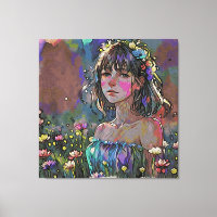 *~ Fantasía Flores salvajes AP56 Chica de pintura 