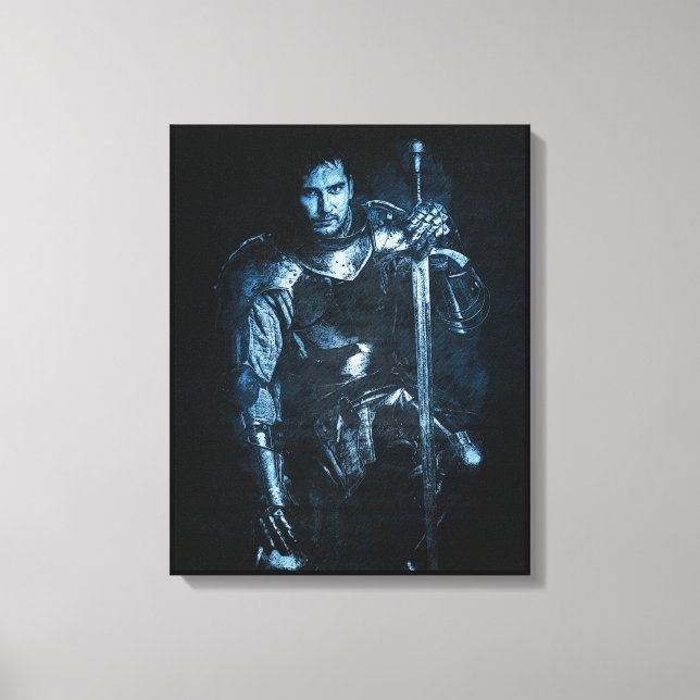 Lienzo Fantasía Guerrero Medieval En El Ilustracion Armor (Anverso)