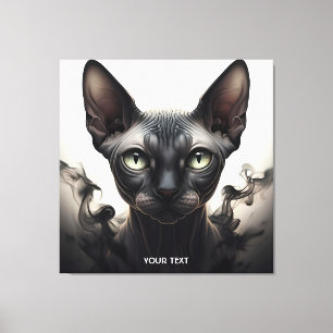 Lienzo Fantasía lindo Sfinx Gato negro