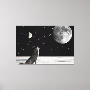 Lienzo Fantasía lobo