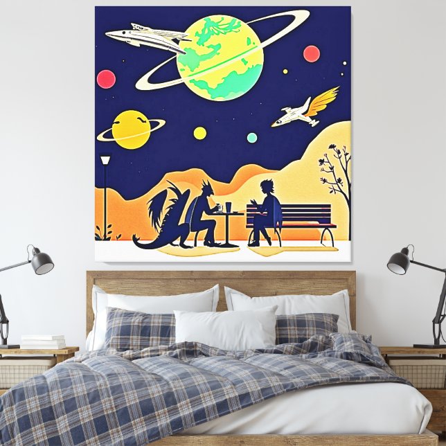 Lienzo Fantasía Noche Rendezvous (Insitu(Dormitorio))