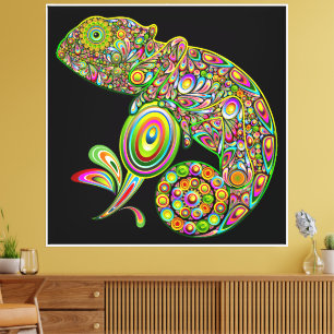 Lienzo Fantasía psicodélica de Chameleon