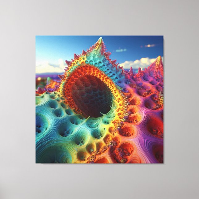 Lienzo Fantasía Psicodélica En Un Planeta Desolado (Anverso)