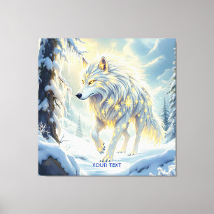 Lienzo Fantasía suave invierno de Lobo Blanco